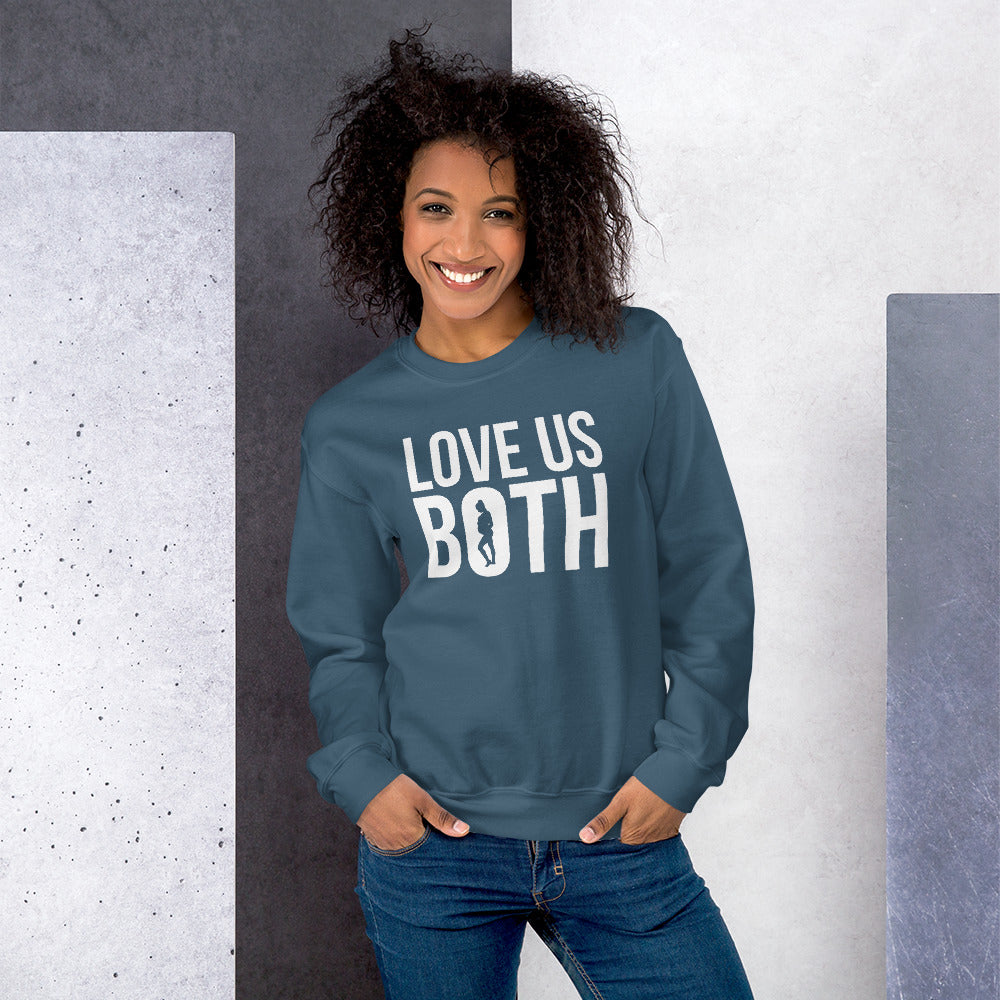 Love Us Both Pro-Life Unisex Sweatshirt-Sweatshirt-PureDesignTees