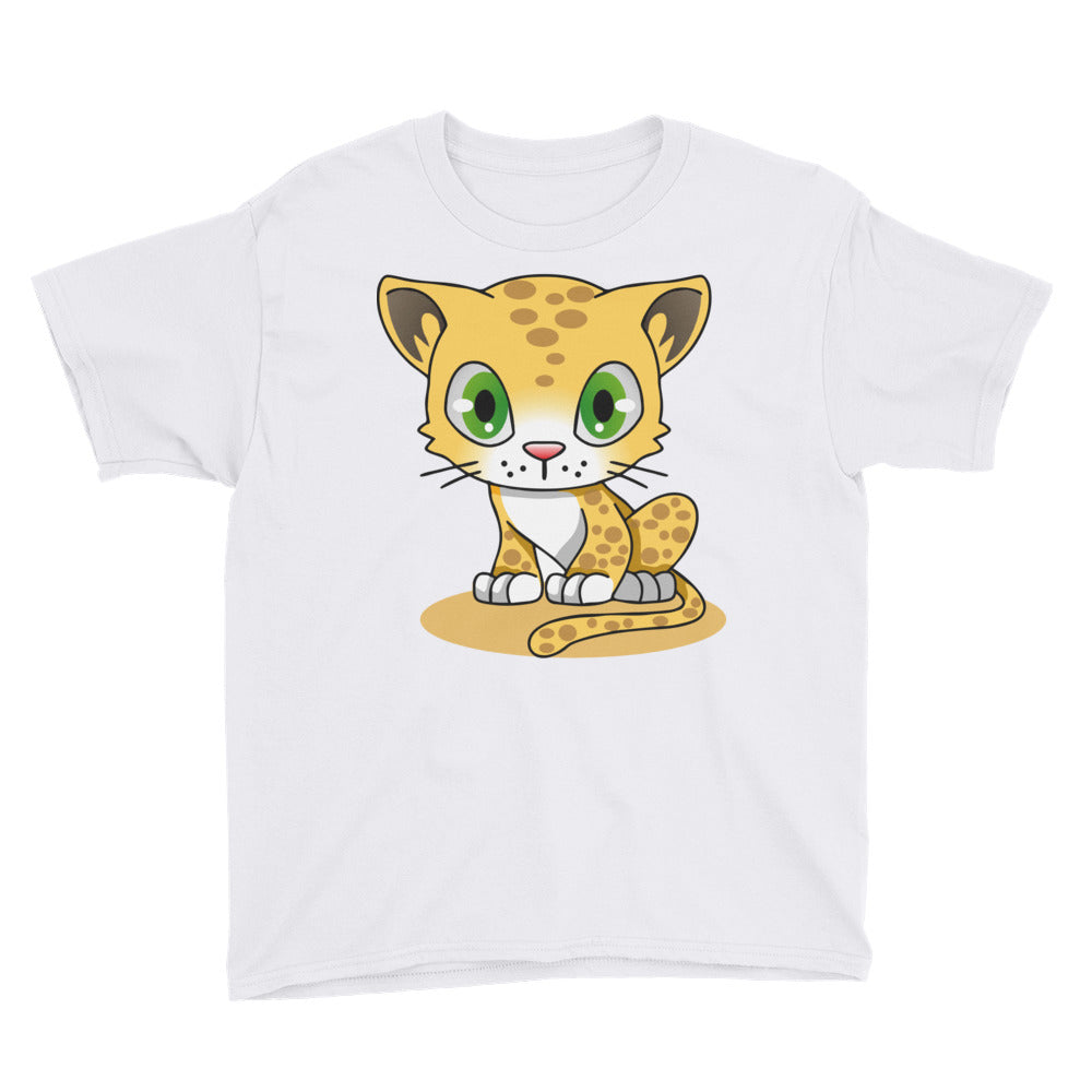 Cute Leopard Cub Youth Short Sleeve T-Shirt-T-shirt-PureDesignTees