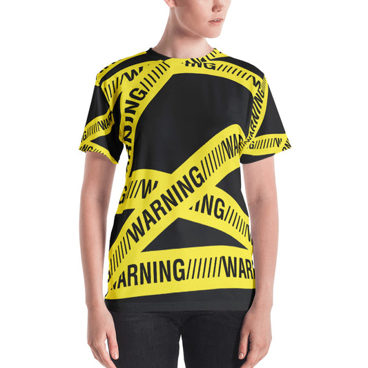 Warning Tape Women's T-shirt-t-shirt-PureDesignTees