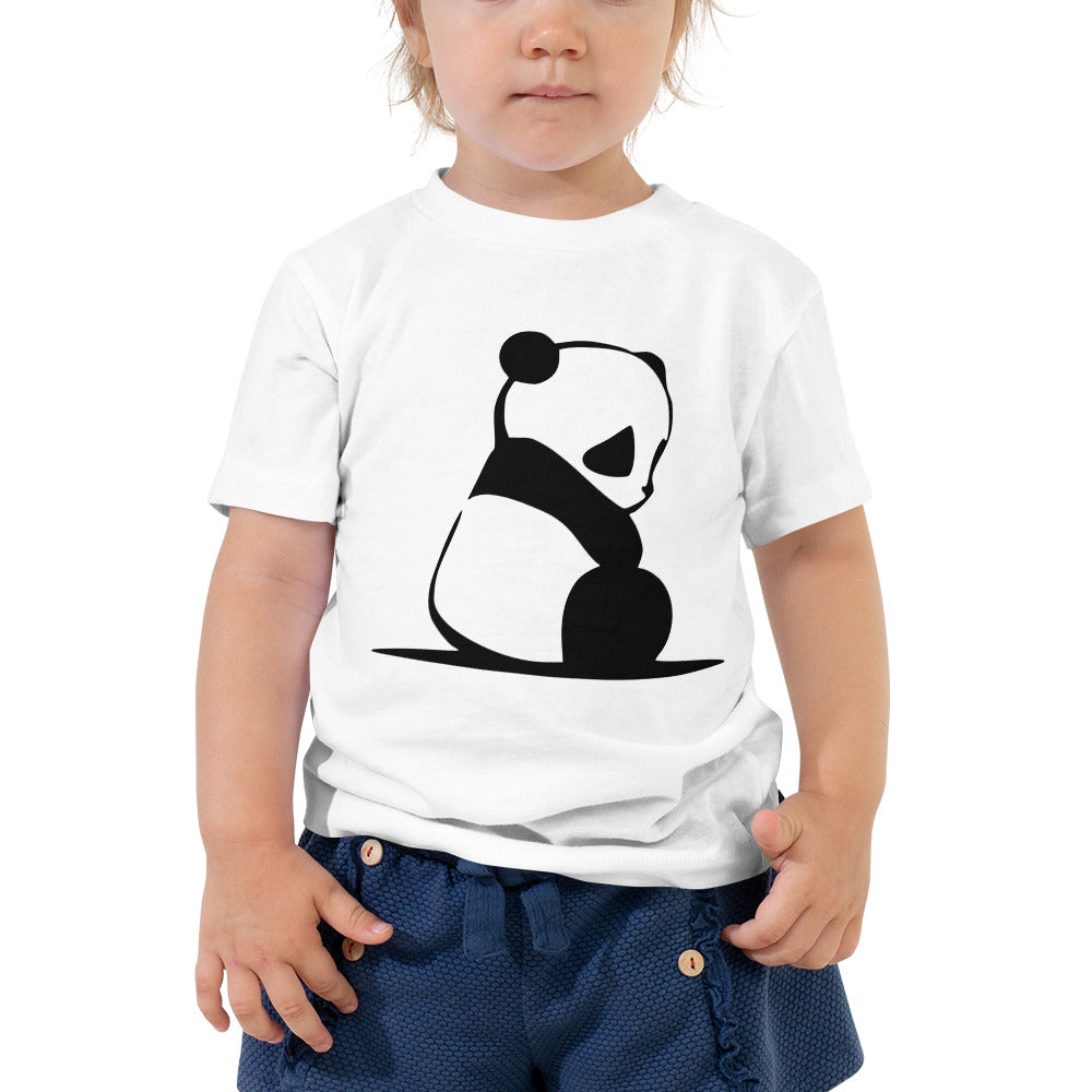 Cute Panda Toddler Short Sleeve Tee-Toddler T-shirt-PureDesignTees