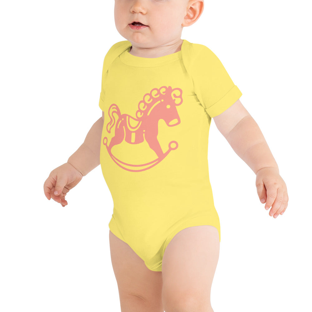 Rocking Horse Baby Bodysuit-Baby Bodysuit-PureDesignTees
