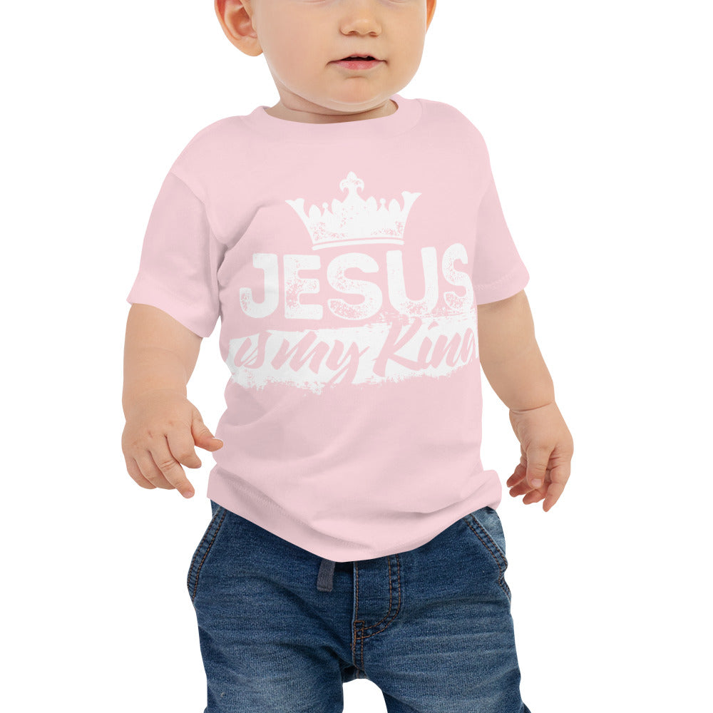 Jesus is My King Baby Jersey Short Sleeve Tee-Baby Jersey-PureDesignTees