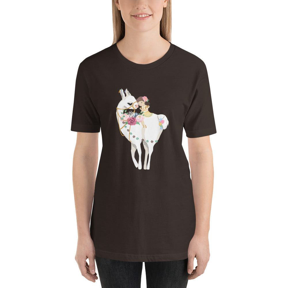 Lovely Llama Short-Sleeve Unisex T-Shirt-PureDesignTees