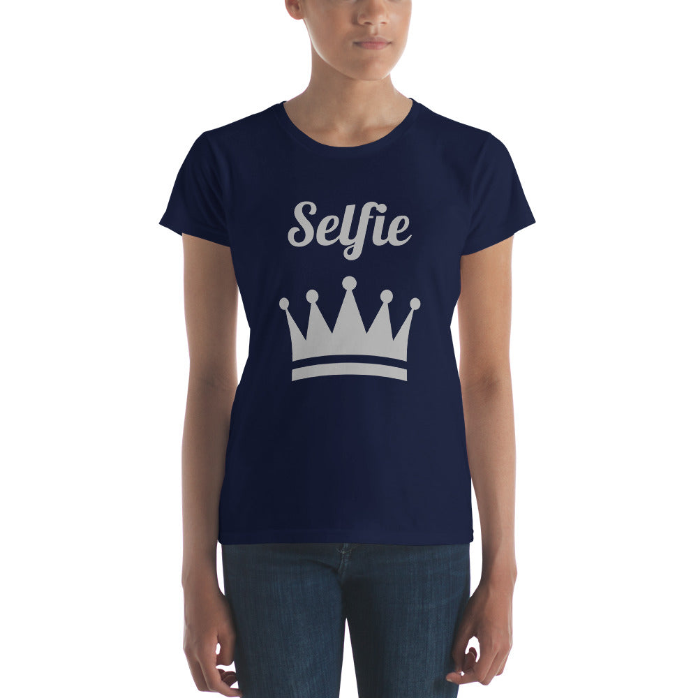 Selfie Crown Women's short sleeve t-shirt-t-shirt-PureDesignTees