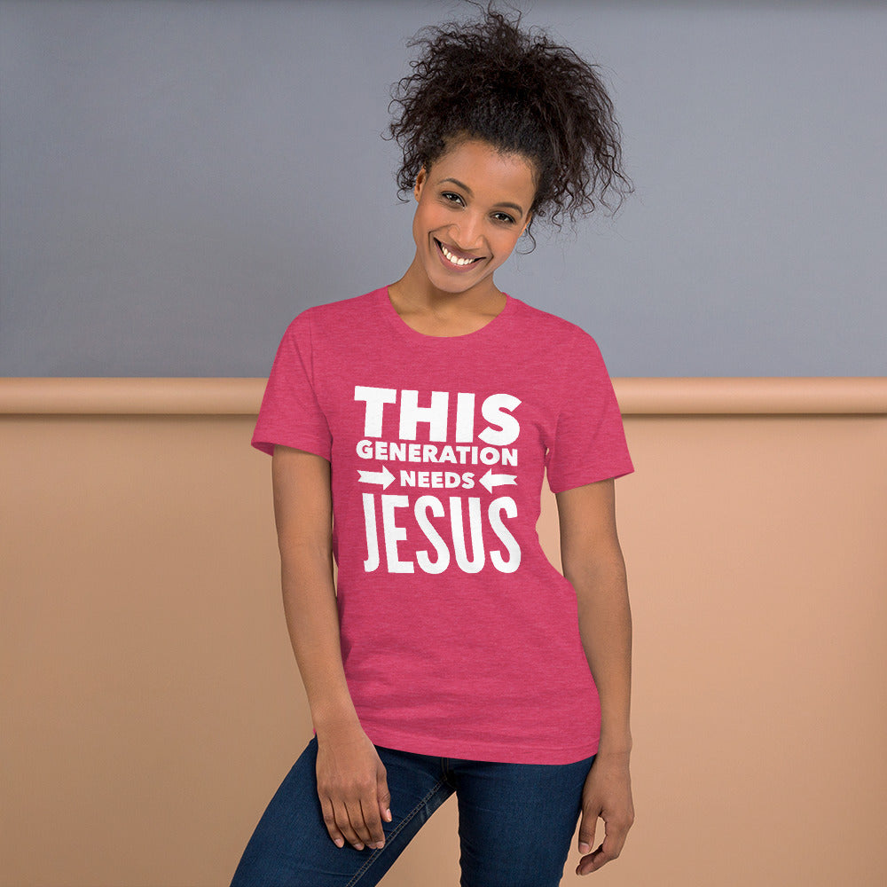 This Generation Needs Jesus Short-Sleeve Unisex T-Shirt-T-Shirt-PureDesignTees