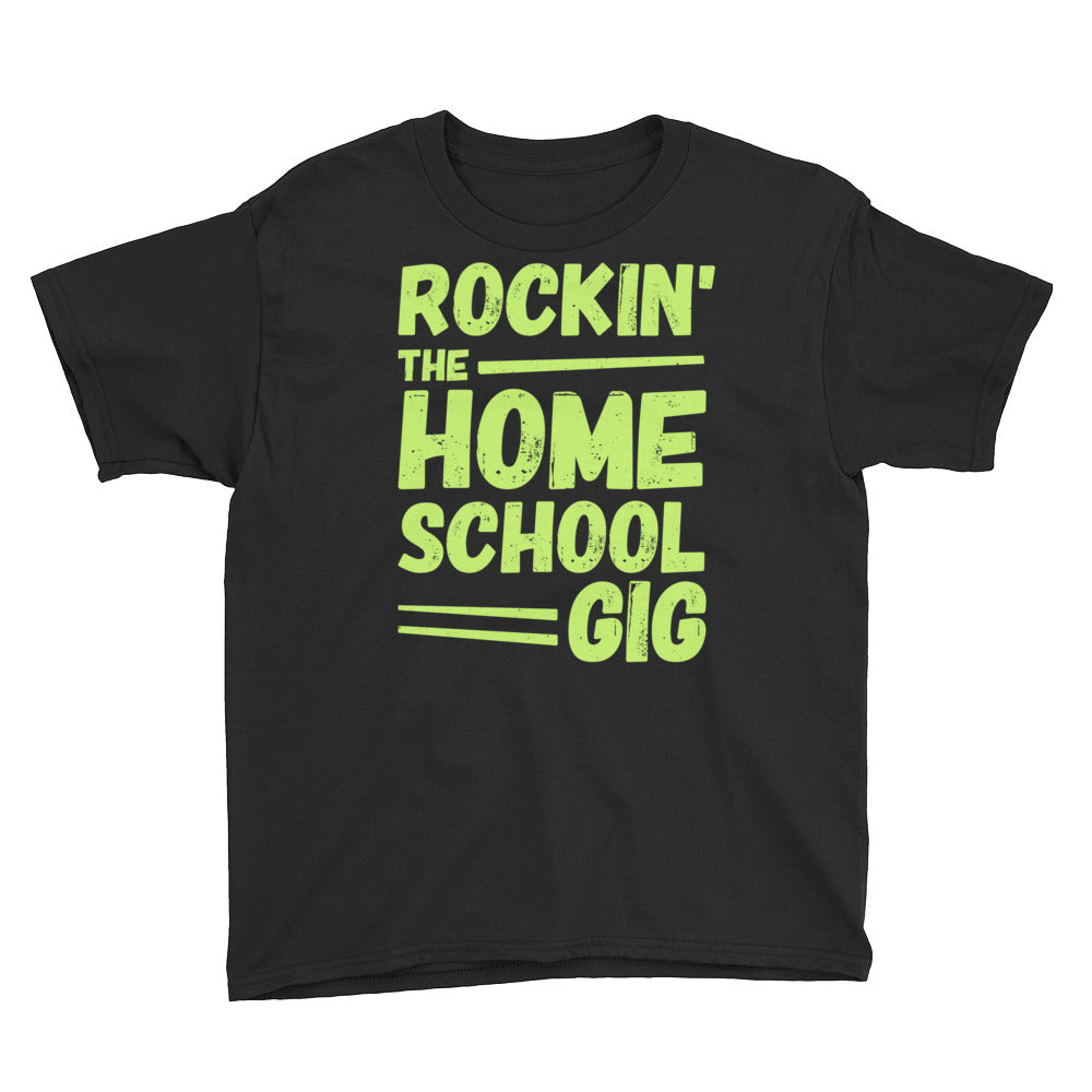 Rockin' the Homeschool Gig Youth Short Sleeve T-Shirt-T-Shirt-PureDesignTees