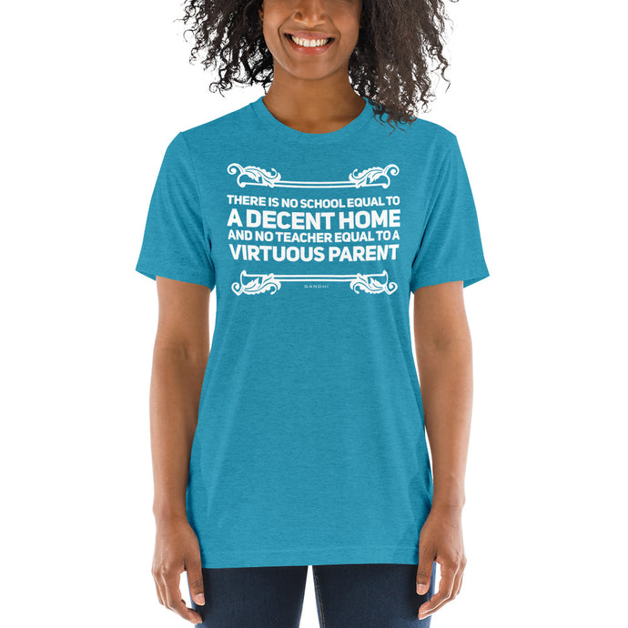 A Decent Home and Virtuous Parent Homeschool Tri-blend Short sleeve t-shirt-tri-blend t-shirt-PureDesignTees