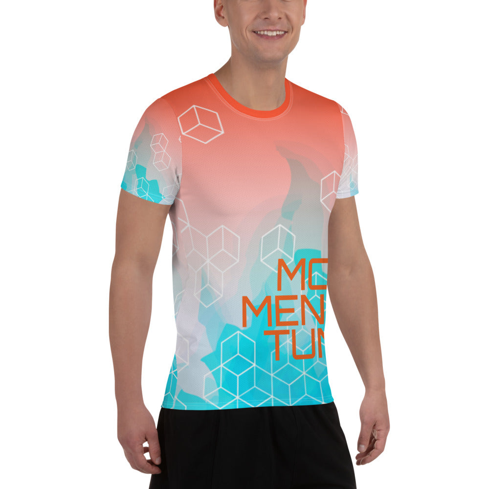 Momentum All-Over Print Men's Athletic T-shirt-Athletic T-Shirt-PureDesignTees