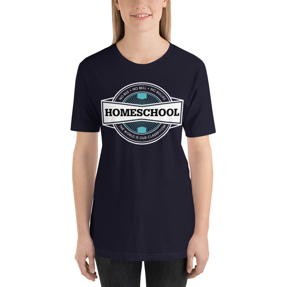 Homeschool Badge Short-Sleeve Unisex T-Shirt-T-Shirt-PureDesignTees