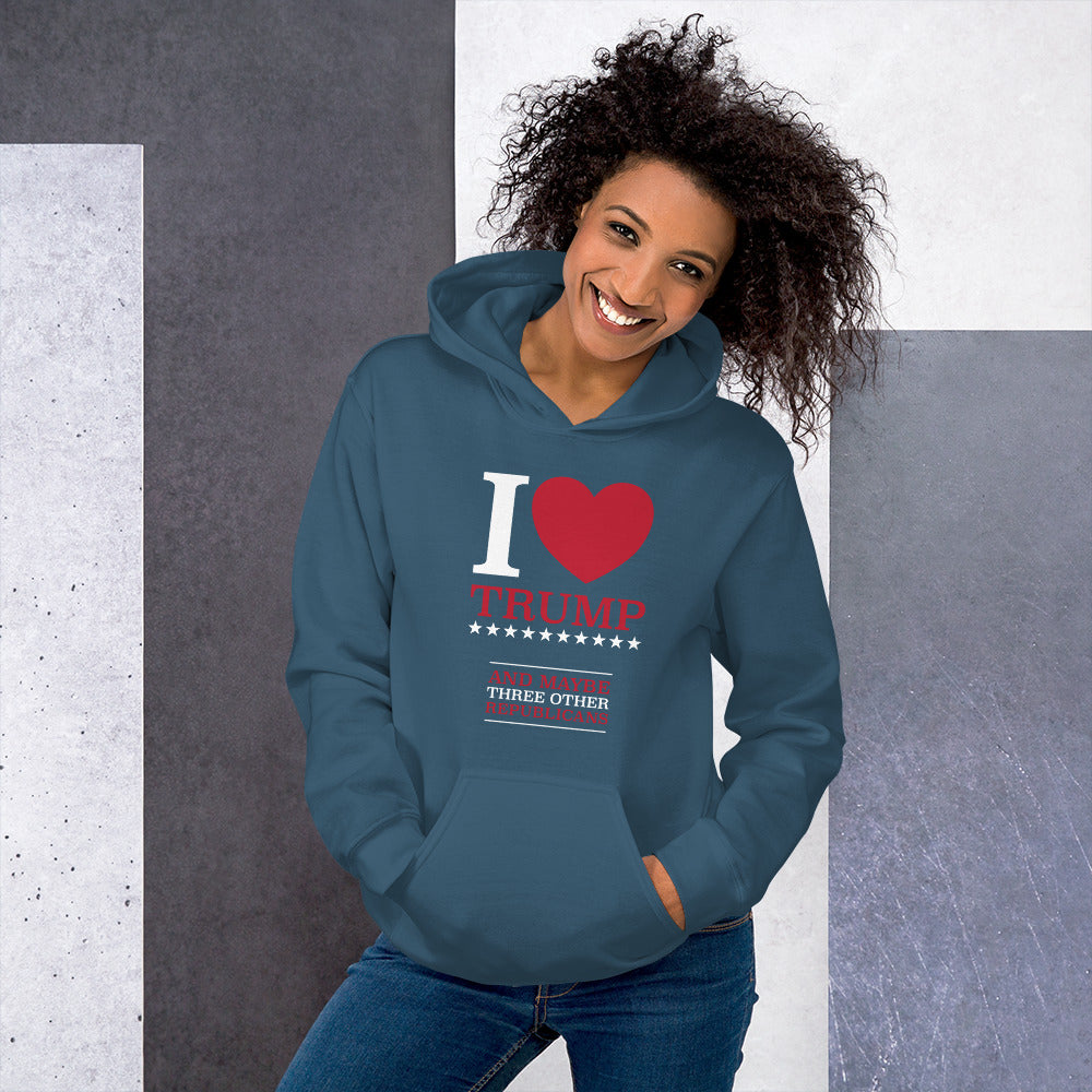 I Heart Trump and Maybe Three Other Republicans Unisex Hoodie-Hoodie-PureDesignTees