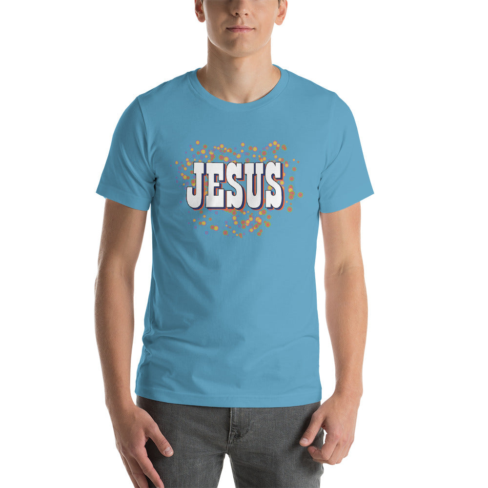 Retro Jesus Short-Sleeve Unisex T-Shirt-PureDesignTees