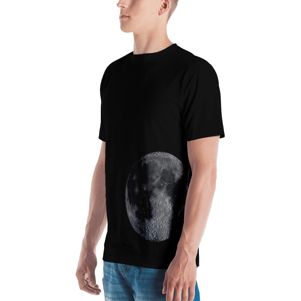 Off-Center Full Moon Men's T-shirt-all over print t-shirt-PureDesignTees
