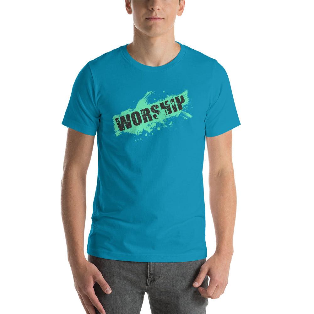 Worship Splatter Short-Sleeve Unisex T-Shirt-T-Shirts-PureDesignTees