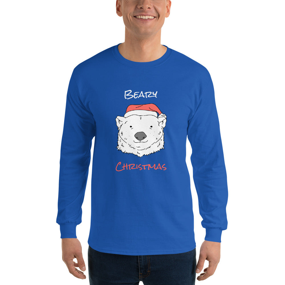 Beary Christmas Long Sleeve T-Shirt-long sleeve t-shirt-PureDesignTees