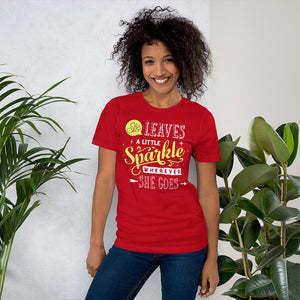 She Leaves a Little Sparkle Short-Sleeve Unisex T-Shirt-t-shirt-PureDesignTees
