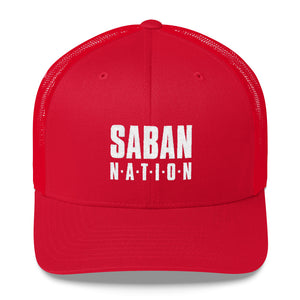 Saban Nation Embroidered Trucker Cap-hat-PureDesignTees