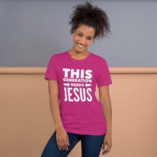 This Generation Needs Jesus Short-Sleeve Unisex T-Shirt-T-Shirt-PureDesignTees