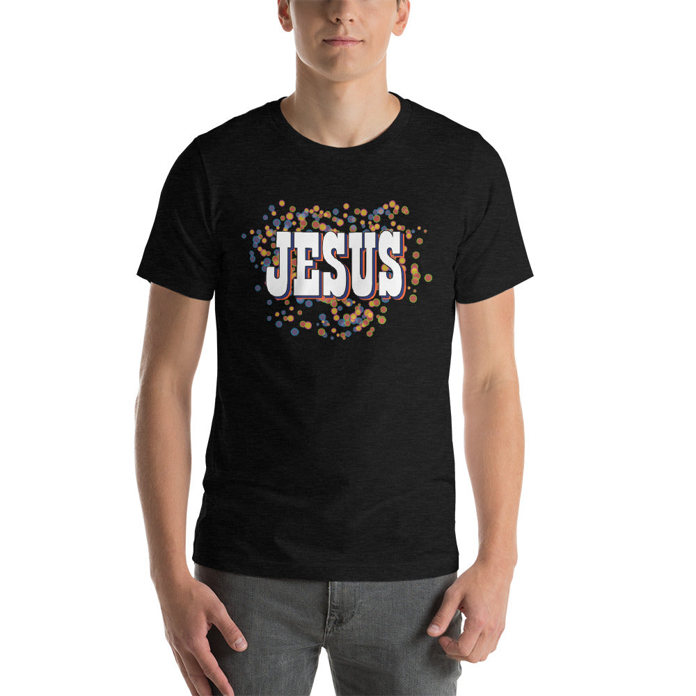 Retro Jesus Short-Sleeve Unisex T-Shirt-PureDesignTees