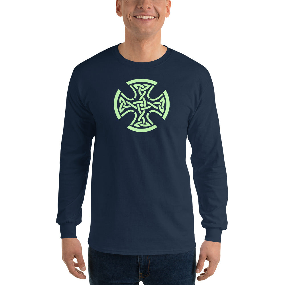 Celtic Cross Long Sleeve T-Shirt-Long sleeve t-shirt-PureDesignTees