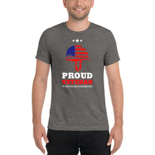Load image into Gallery viewer, Proud Veteran Short Sleeve Tri-blend T-shirt-tri-blend t-shirt-PureDesignTees