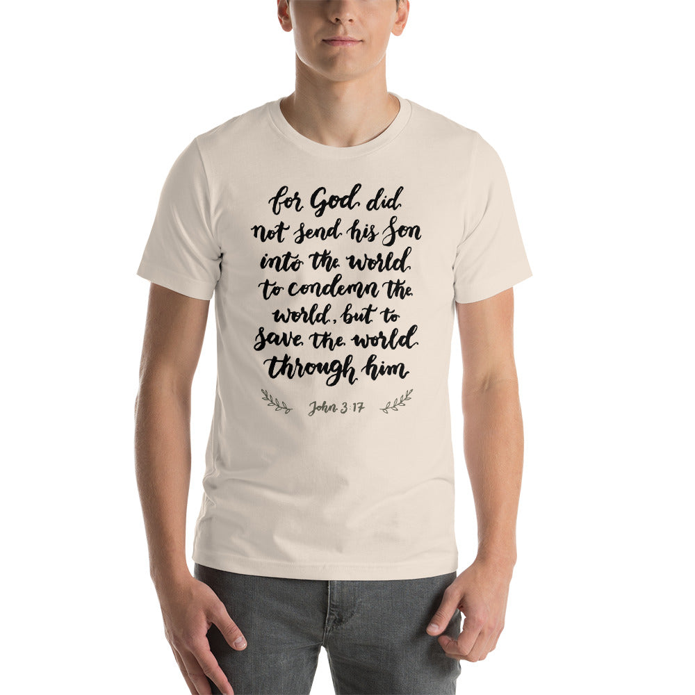 John 3:17 Short-Sleeve Unisex T-Shirt-PureDesignTees
