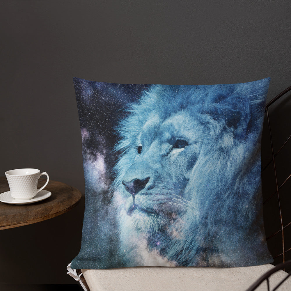 lion Premium Pillow-Pillow-PureDesignTees