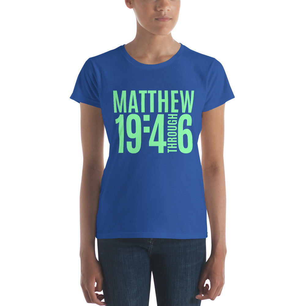 Matthew 19 Women's short sleeve t-shirt-T-Shirt-PureDesignTees