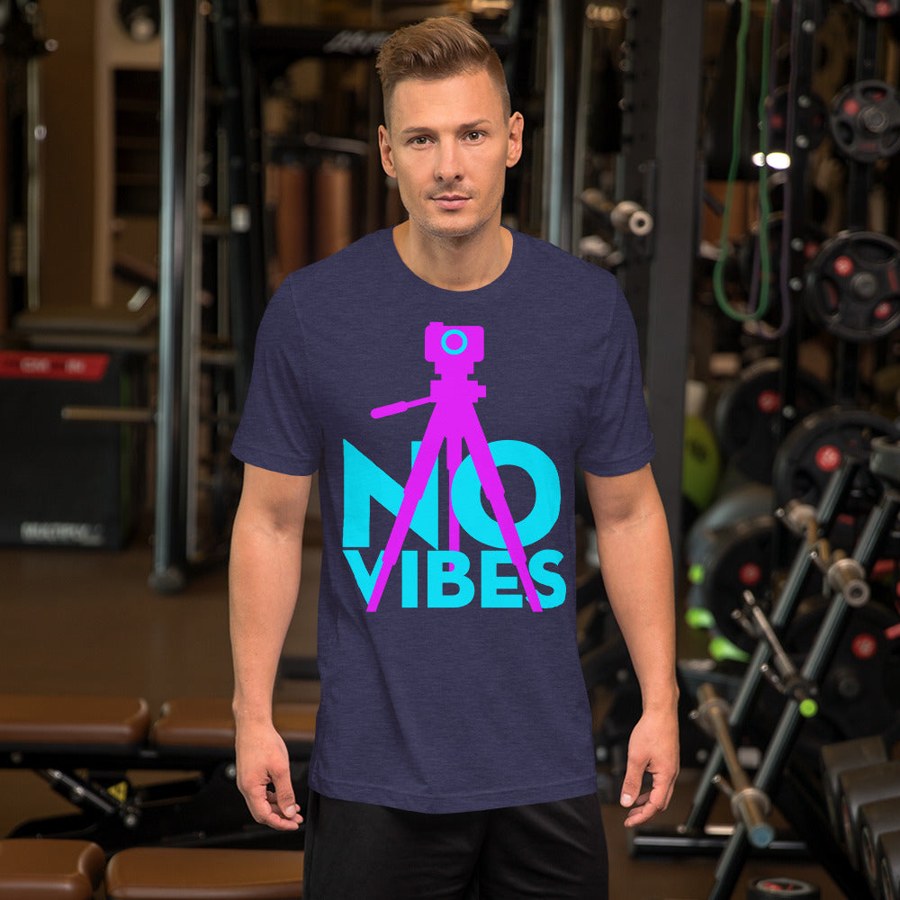 No Vibes Photography Videography Short-Sleeve Unisex T-Shirt-t-shirt-PureDesignTees