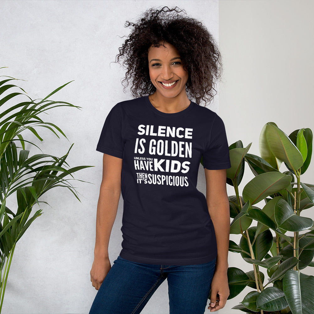 Silence is Golden Short-Sleeve Unisex T-Shirt-T-SHIRT-PureDesignTees
