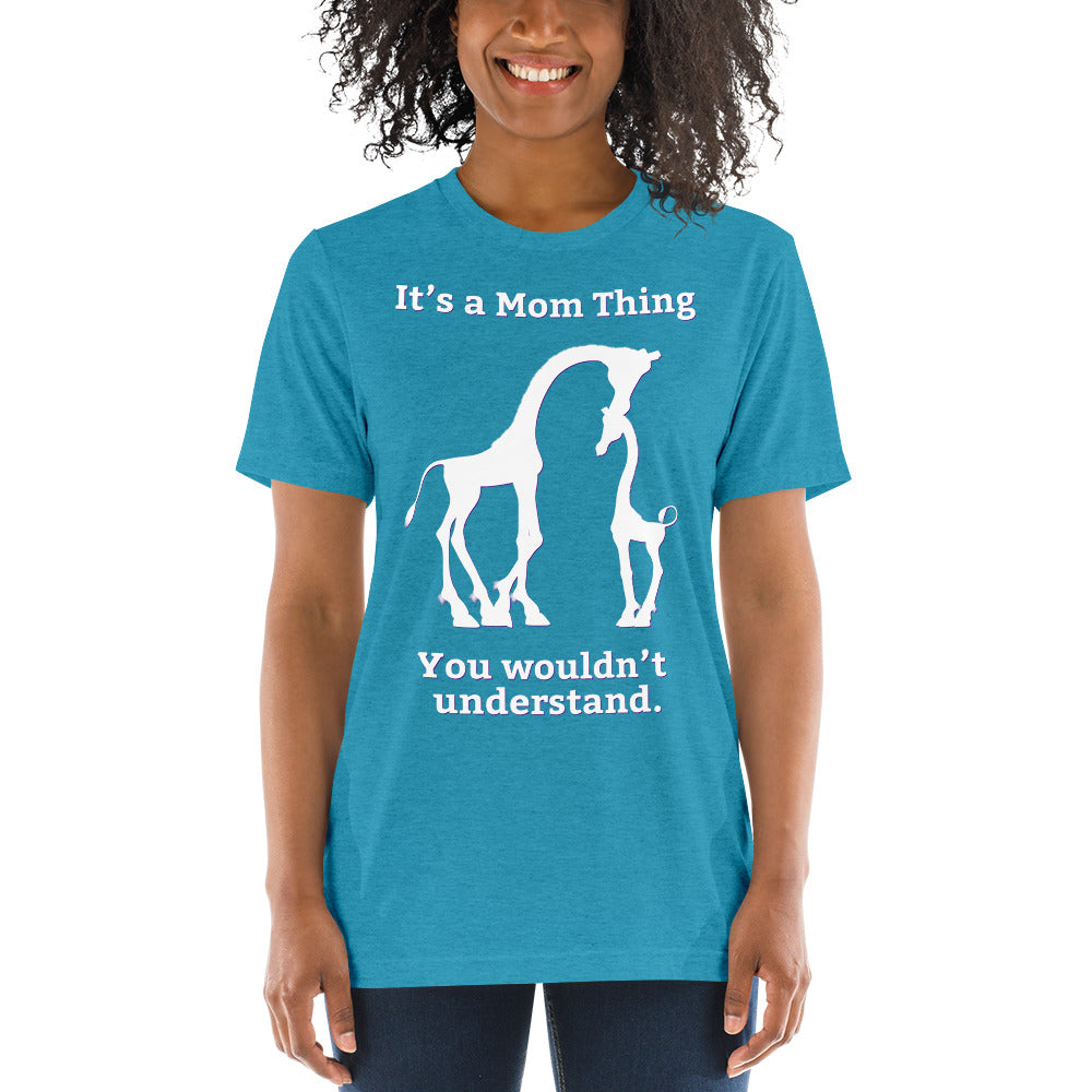It's a Mom Thing Unisex Triblend Short Sleeve T-Shirt with Tear Away Label-Triblend T-shirt-PureDesignTees