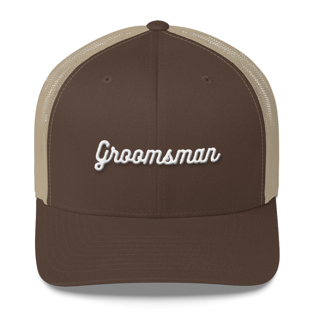 Groomsman Trucker Cap-Hat-PureDesignTees