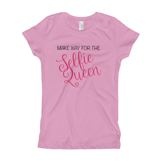 Make Way for the Selfie Queen Girl's T-Shirt-T-Shirt-PureDesignTees