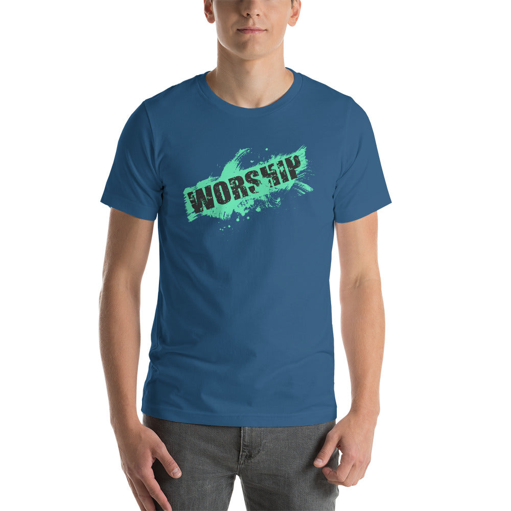 Worship Splatter Short-Sleeve Unisex T-Shirt-T-Shirts-PureDesignTees