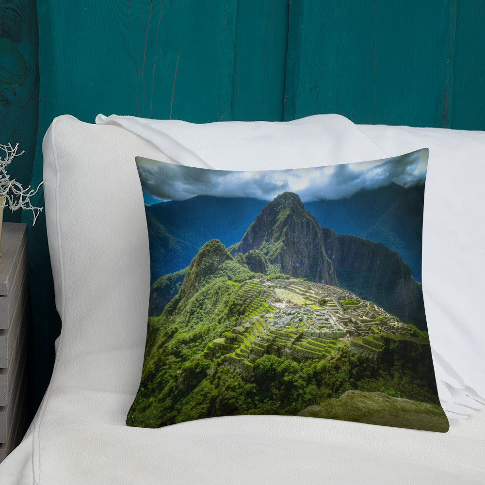 Machu Picchu Premium Throw Pillow-Premium Throw Pillow-PureDesignTees