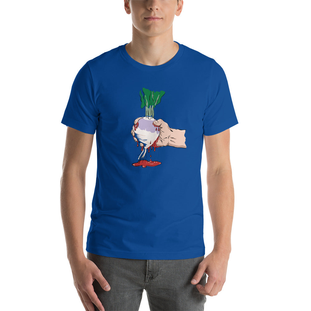 Squeezing Blood from a Turnip Short-Sleeve Unisex T-Shirt-T-Shirts-PureDesignTees