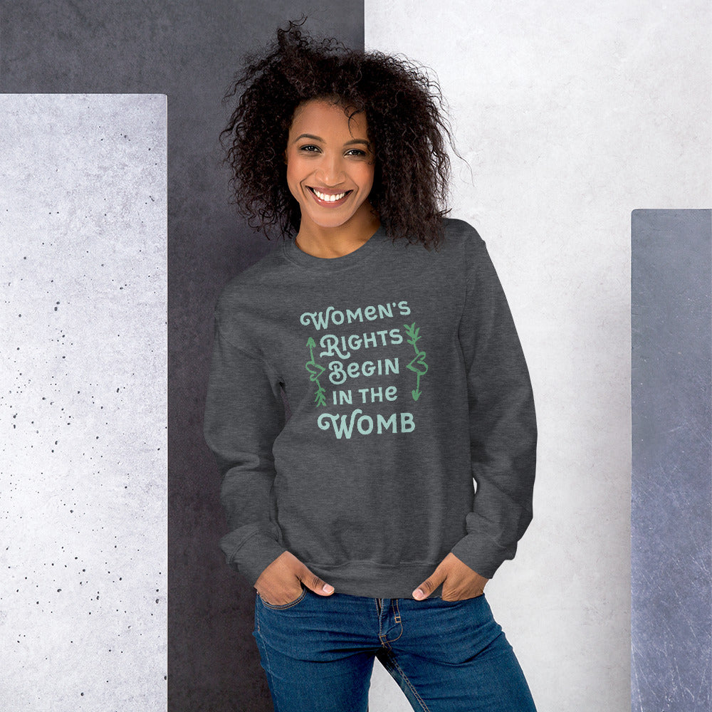 Women's Rights Begin in the Womb Unisex Sweatshirt-Sweatshirt-PureDesignTees