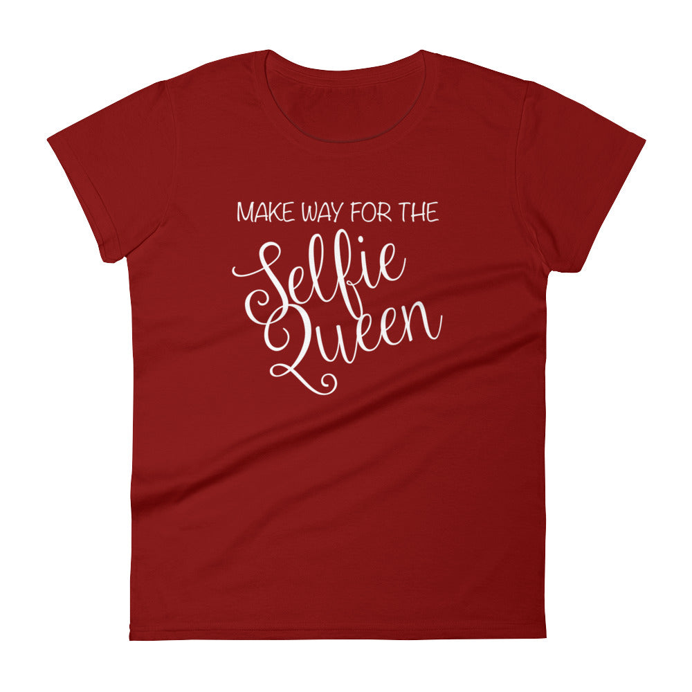 Make Way for the Selfie Queen Women's short sleeve t-shirt-T-Shirt-PureDesignTees