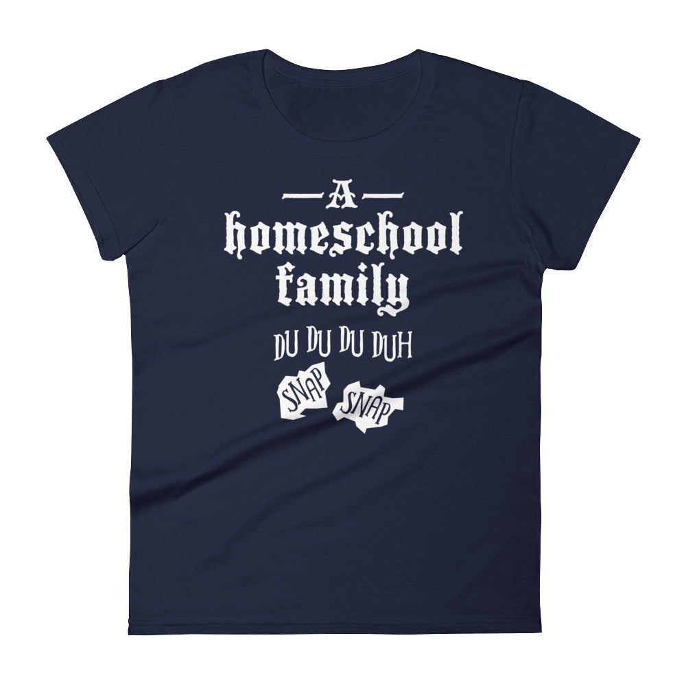 A Homeschool Family Women's short sleeve t-shirt-T-Shirt-PureDesignTees
