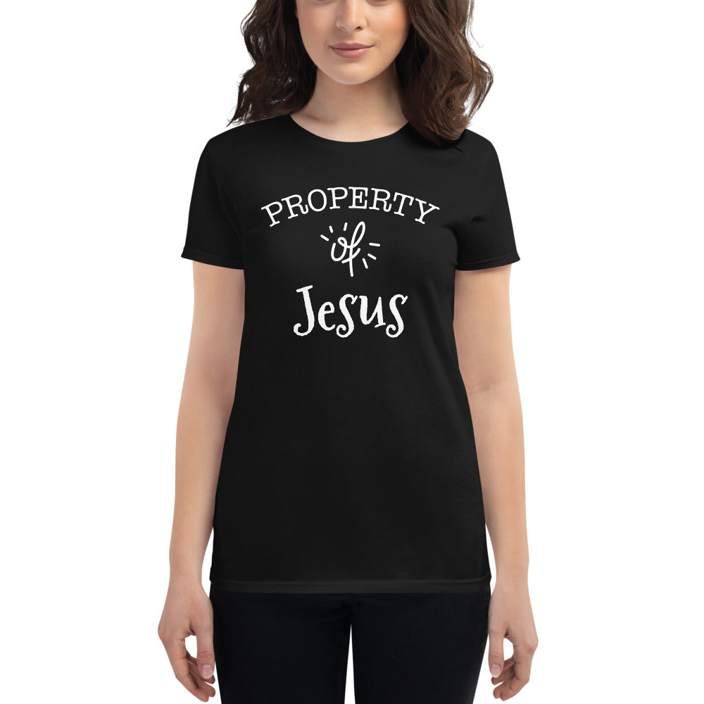 Property of Jesus Women's short sleeve t-shirt-Women's T-Shirt-PureDesignTees