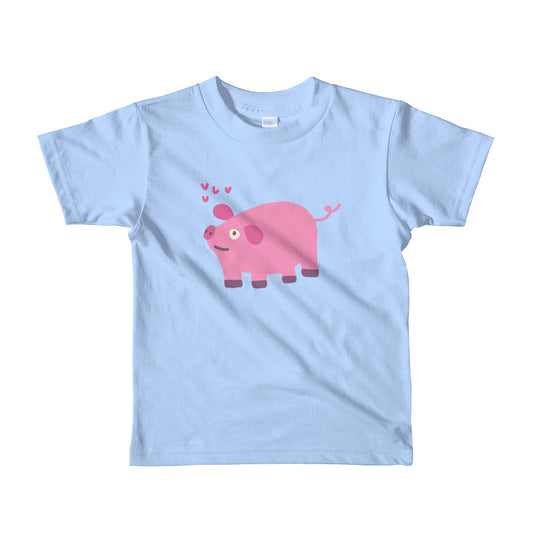 Cute Cartoon Pig Short sleeve kids t-shirt-T-Shirts-PureDesignTees
