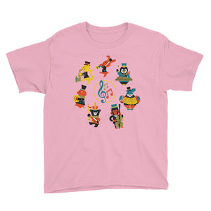 Musical Animals Youth Short Sleeve T-Shirt-t-shirt-PureDesignTees