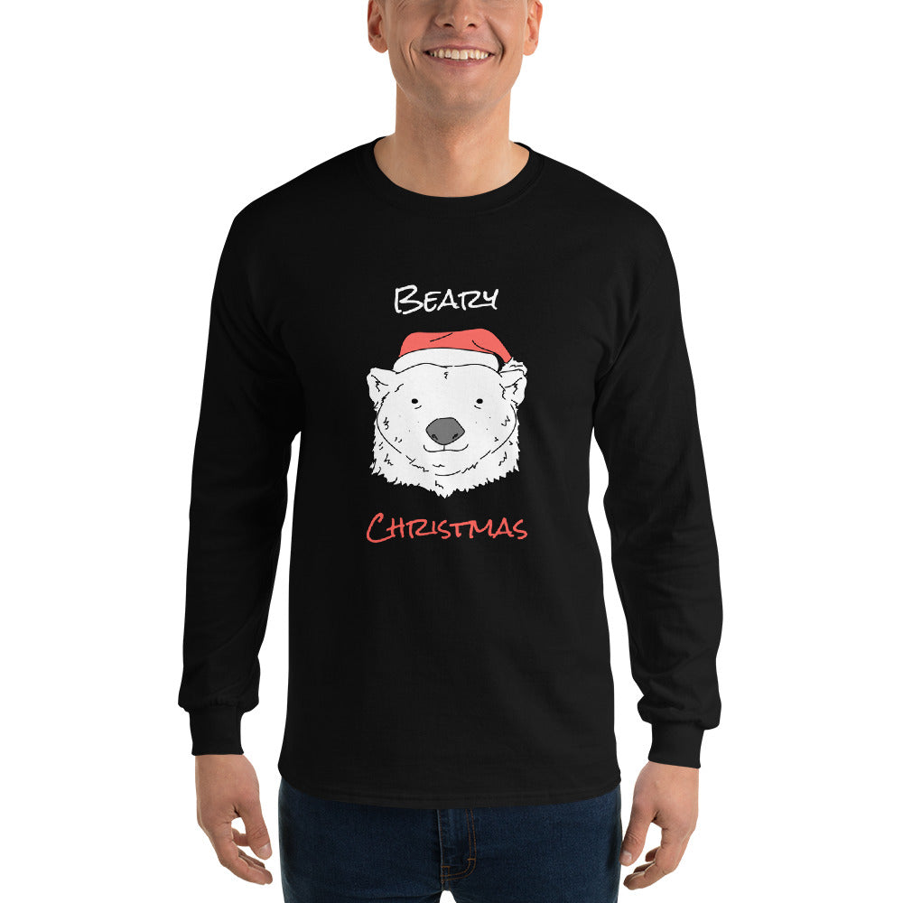 Beary Christmas Long Sleeve T-Shirt-long sleeve t-shirt-PureDesignTees