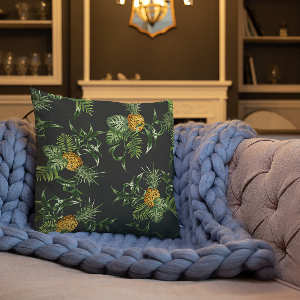 Pineapple Pattern Premium Pillow-Premium Throw Pillow-PureDesignTees