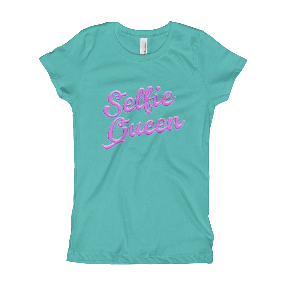 Selfie Queen 2 Girl's T-Shirt-T-Shirt-PureDesignTees