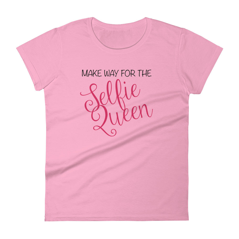 Make Way for the Selfie Queen Women's short sleeve t-shirt-T-Shirt-PureDesignTees