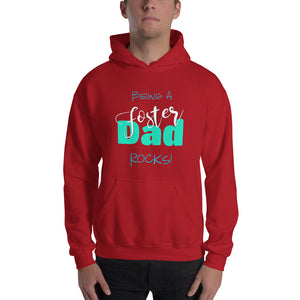 Being a Foster Dad Rocks Hooded Sweatshirt-Hoodie-PureDesignTees