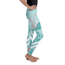 Load image into Gallery viewer, Lovely Swan Youth Leggings-Youth Leggings-PureDesignTees