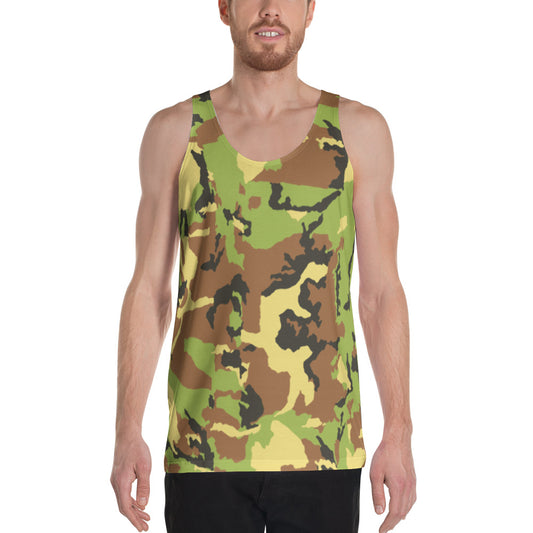 Green Camo Unisex Tank Top-Tank Top-PureDesignTees