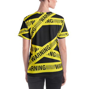 Warning Tape Women's T-shirt-t-shirt-PureDesignTees