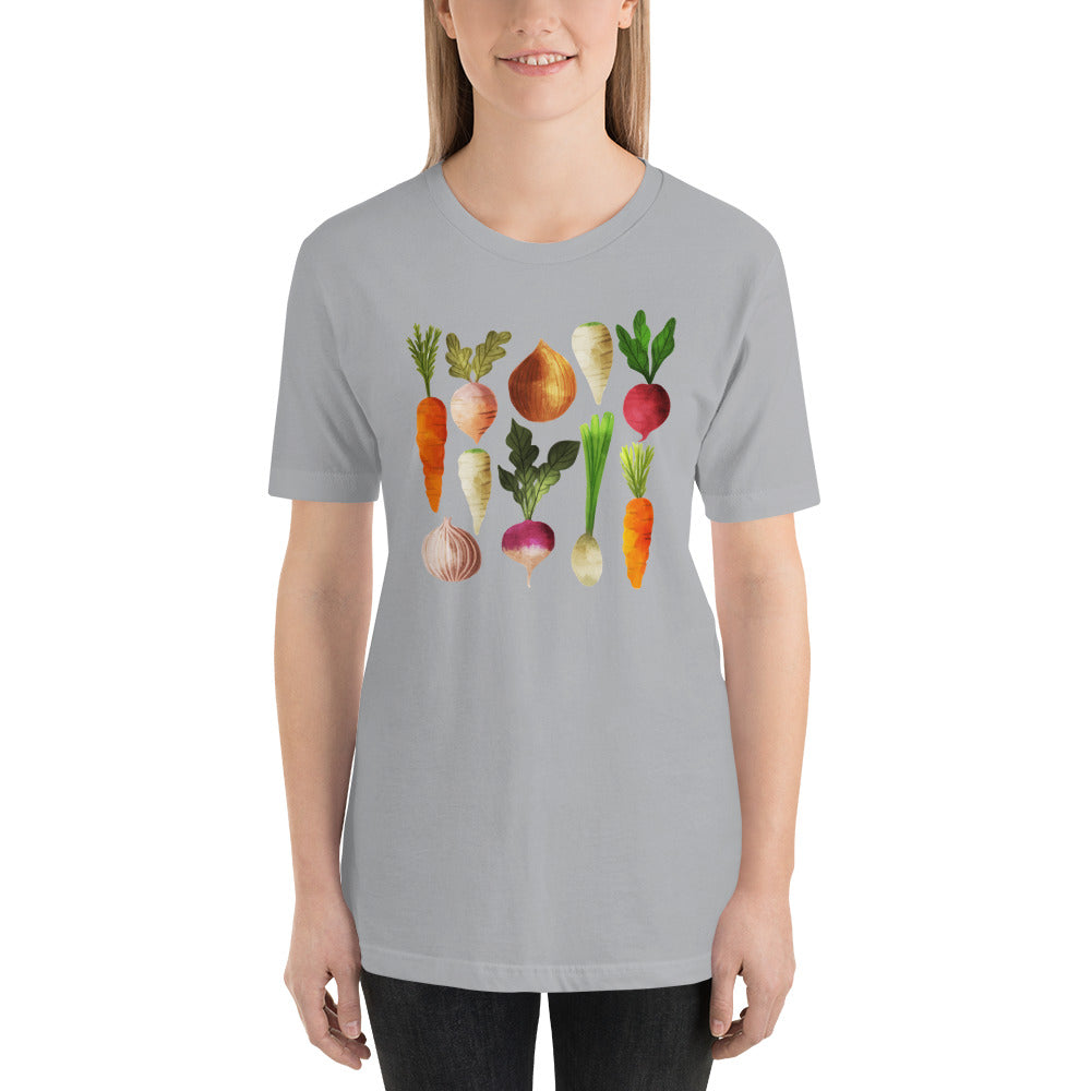 Watercolor Vegetables Short-Sleeve Unisex T-Shirt-t-shirt-PureDesignTees